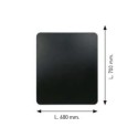 PLAQUE AU SOL RETANGULAIRE EN ACIER 600x700 NOIRE MC