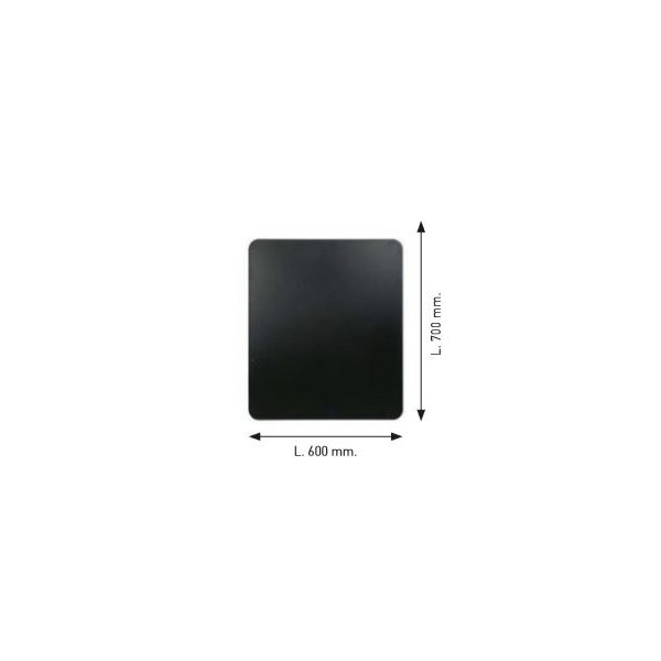 PLAQUE AU SOL RETANGULAIRE EN ACIER 600x700 NOIRE MC