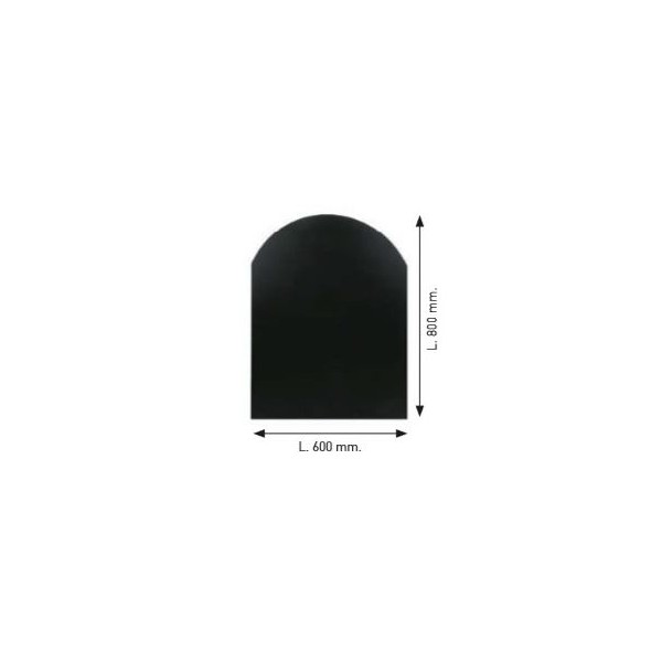 PLAQUE AU SOL EN ACIER 600X800 NOIRE  MC