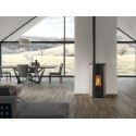 POELE PELLET EK63 LIKE80 ACIER TAUPE (sortie dessus) 813170
