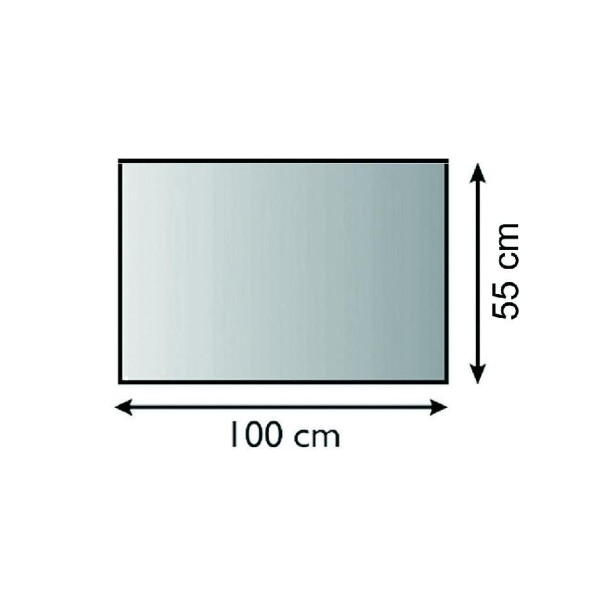 PLAQUE AU SOL EN VERRE ép.6mm 100X55CM (bords carrés)