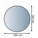 PLAQUE AU SOL EN VERRE ép.8mm DIAM 100CM RONDE
