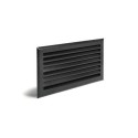 GRILLE A LAMELLES DECOMPRESSION/VENTILATION 35X20cm NOIR/ACIER DEVAUX