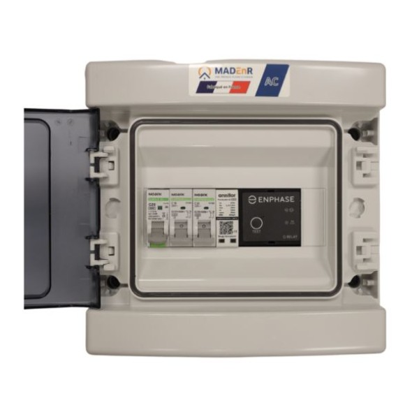 Coffret AC ENPHASE - Monophasé - Disj diff 20A/30mA.  X1 QRELAY  AR0092