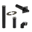 KIT DE RACCORDEMENT FACADE POUJOULAT PGI DEPART DESSUS 80/130 NOIR