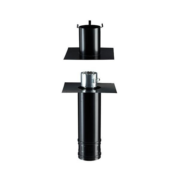 KIT CARRE DEPART PLAFOND ADAPT PGI 80/130 TUBAGE NOIR REGL 39/64CM