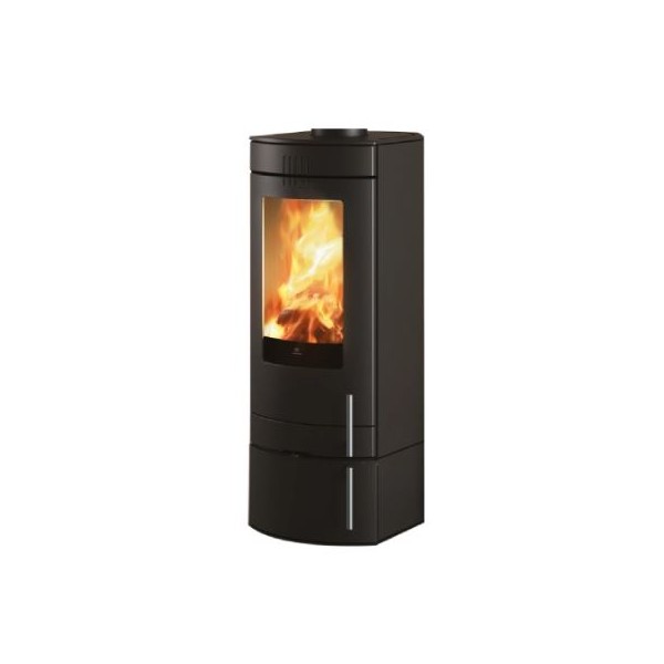 POELE BOIS POLO EVO ACIER NOIR