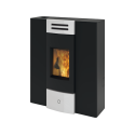 POELE PELLET EK63 DUB100   CERAMIQUE BLANC (sortie dessus) 813570 1148110