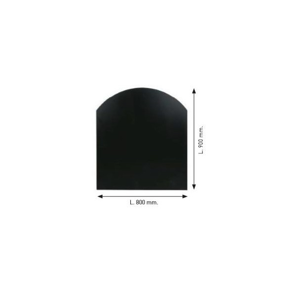 PLAQUE AU SOL EN ACIER 900X800 NOIRE  MC